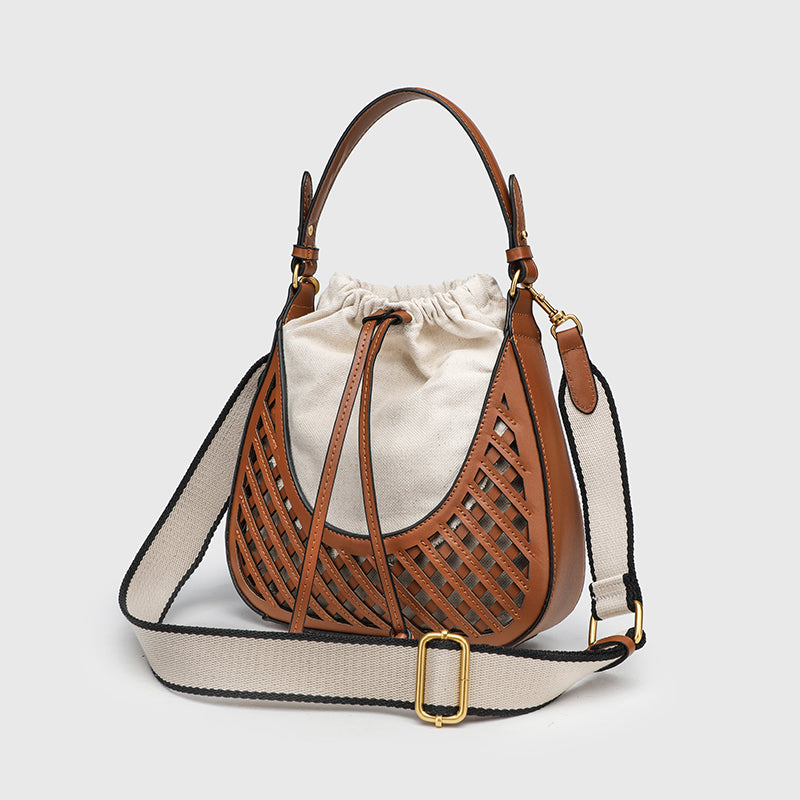New Hollow canvas woven crossbody bag/ handbag