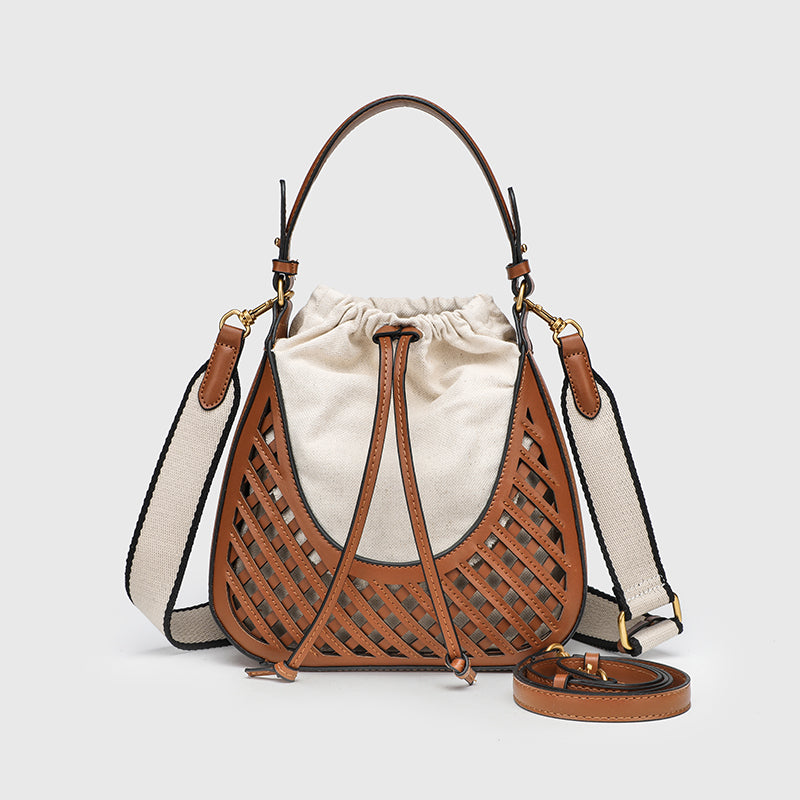 New Hollow canvas woven crossbody bag/ handbag
