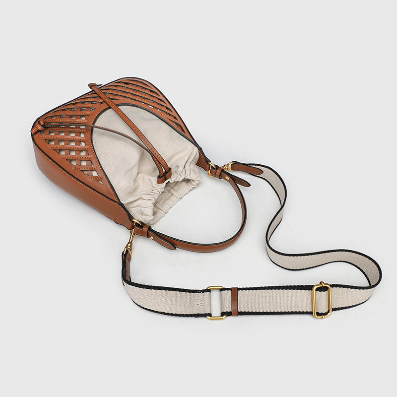 New Hollow canvas woven crossbody bag/ handbag
