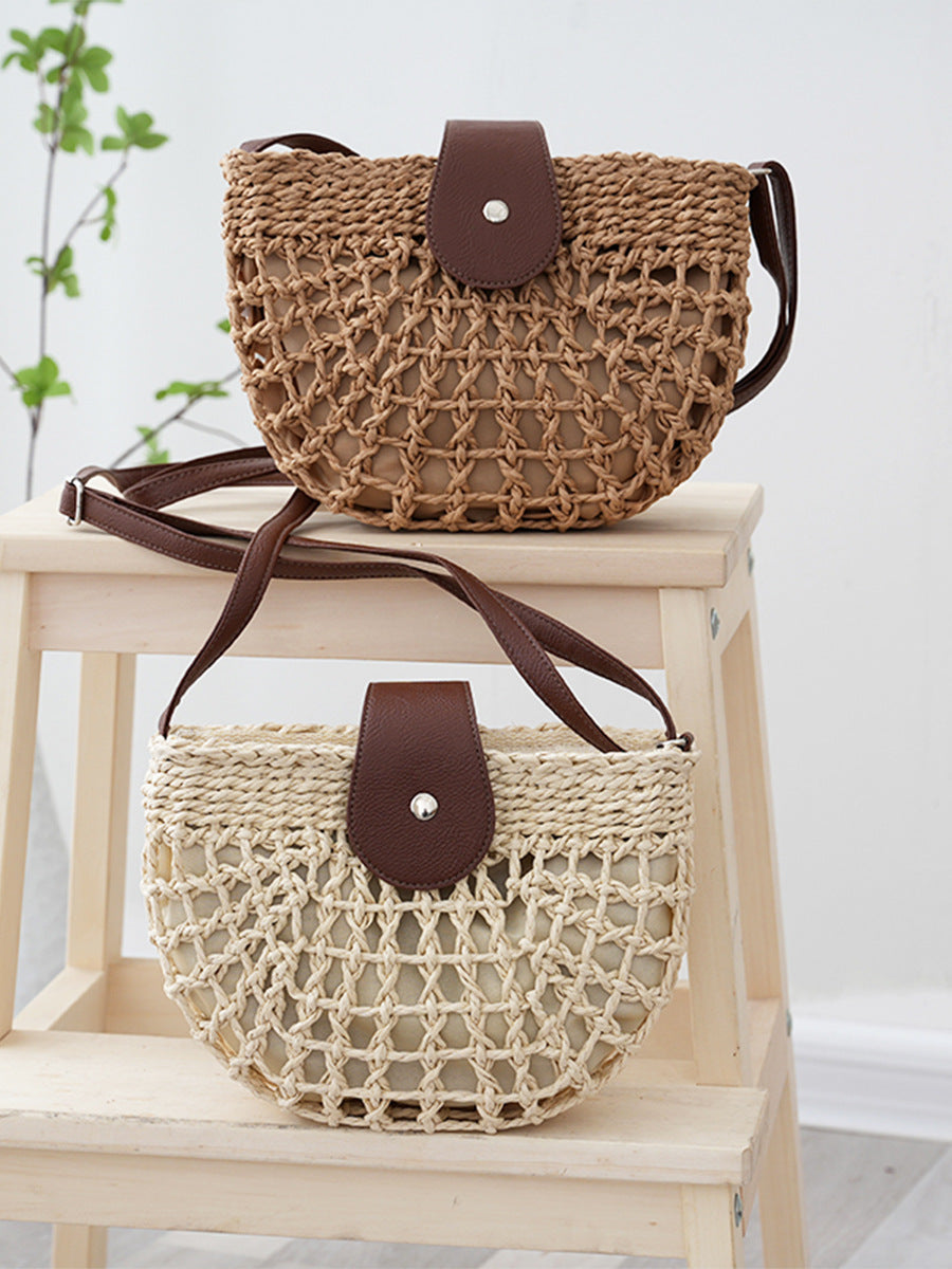 Semicircular Straw Bag Classic Summer Women's Bag