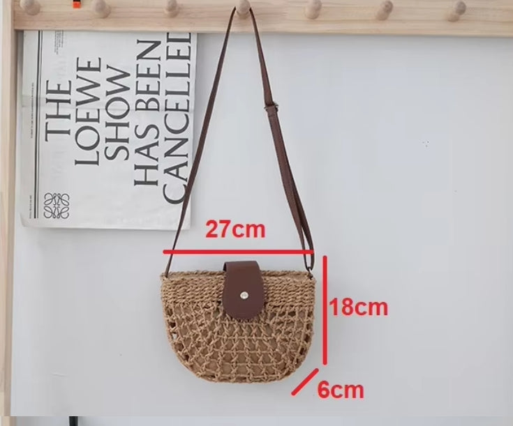 Semicircular Straw Bag Classic Summer Women's Bag